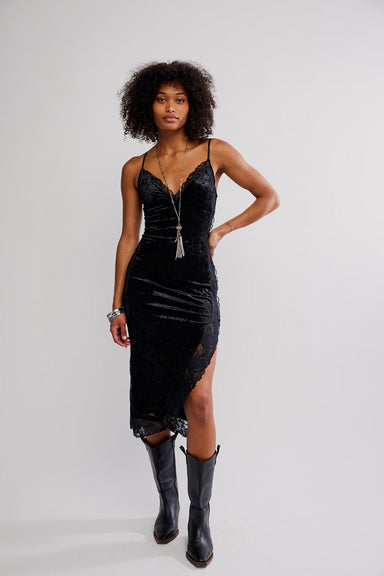 free people raise a toast midi slip black front