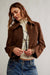 Free People - River Vegan Jacket - Double Espresso - Front