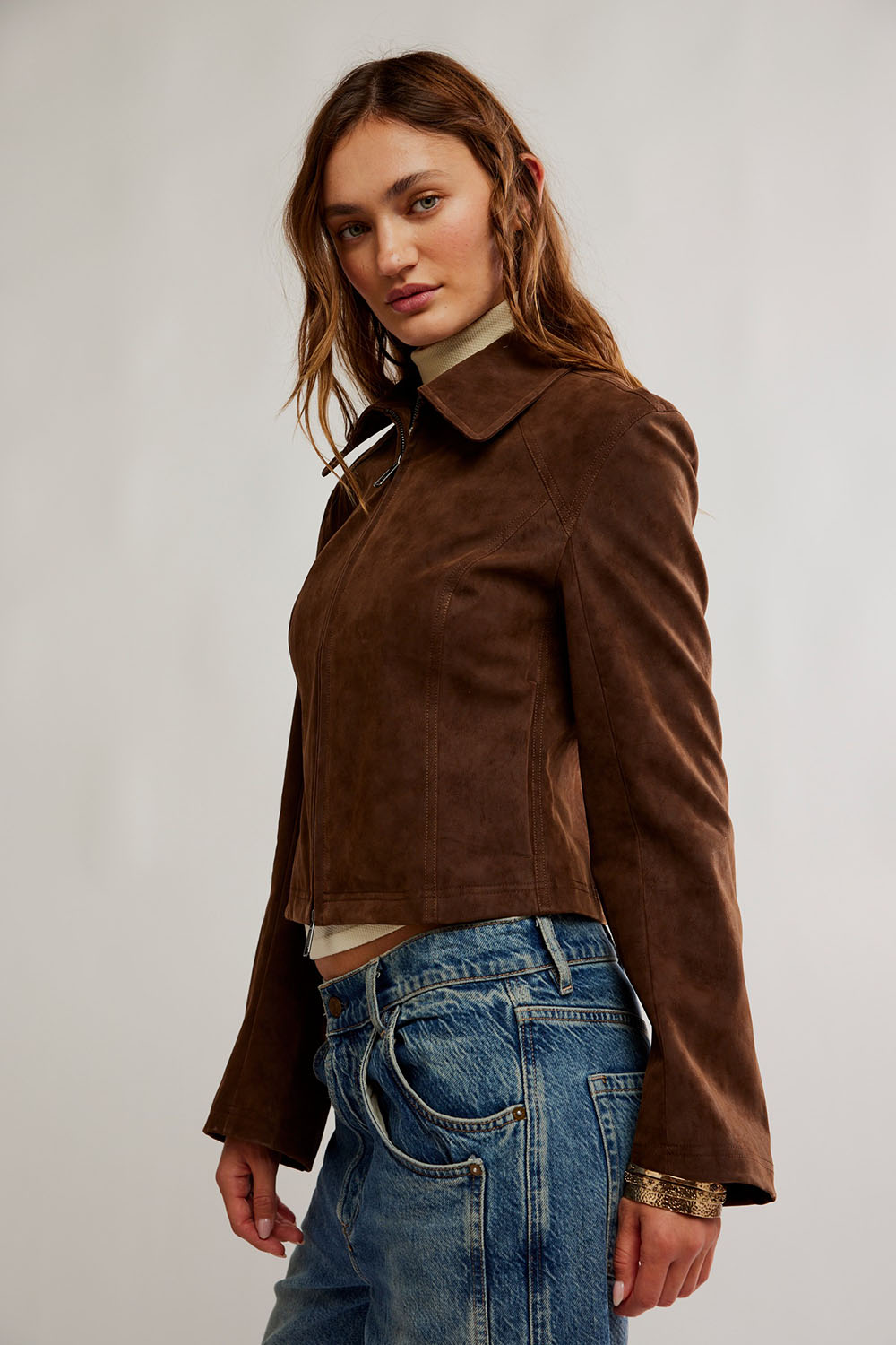 Free People - River Vegan Jacket - Double Espresso - Side