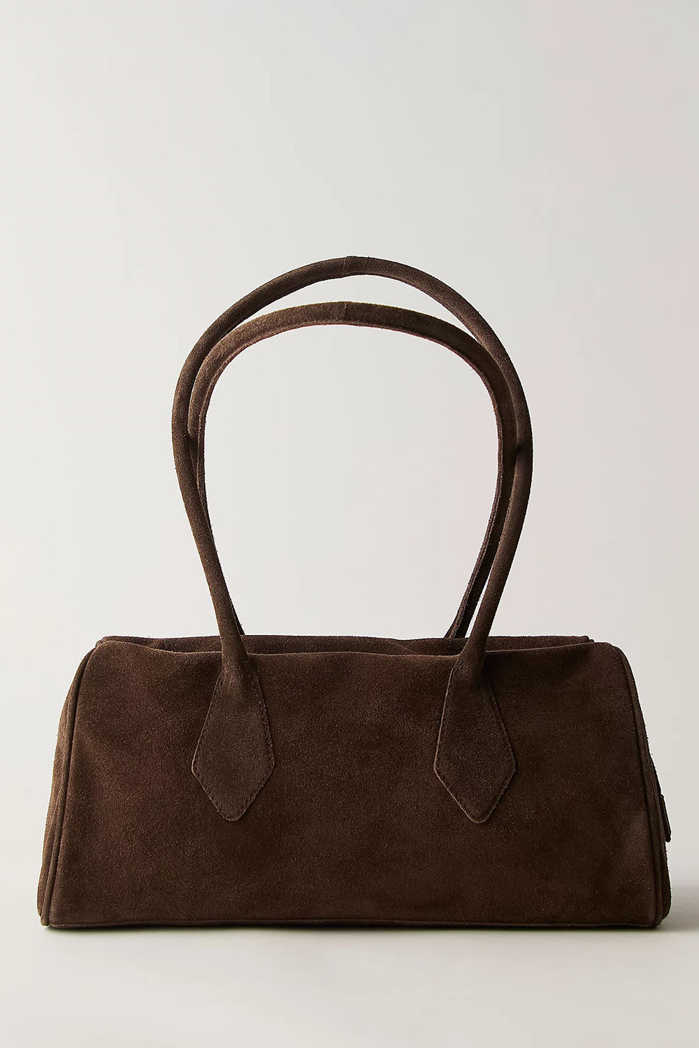 free people sierra suede shoulder bag chocolate back