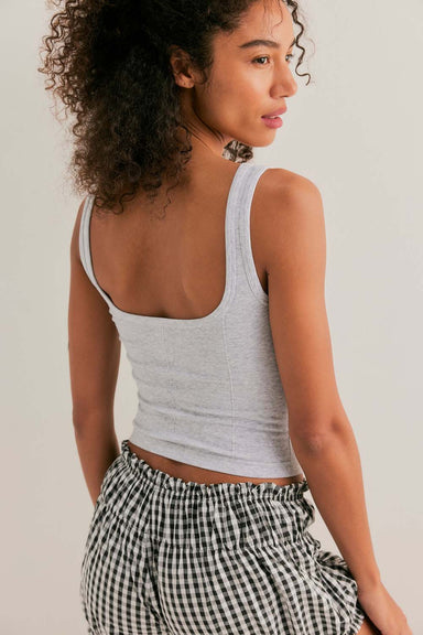free people simply soft cami heather grey back