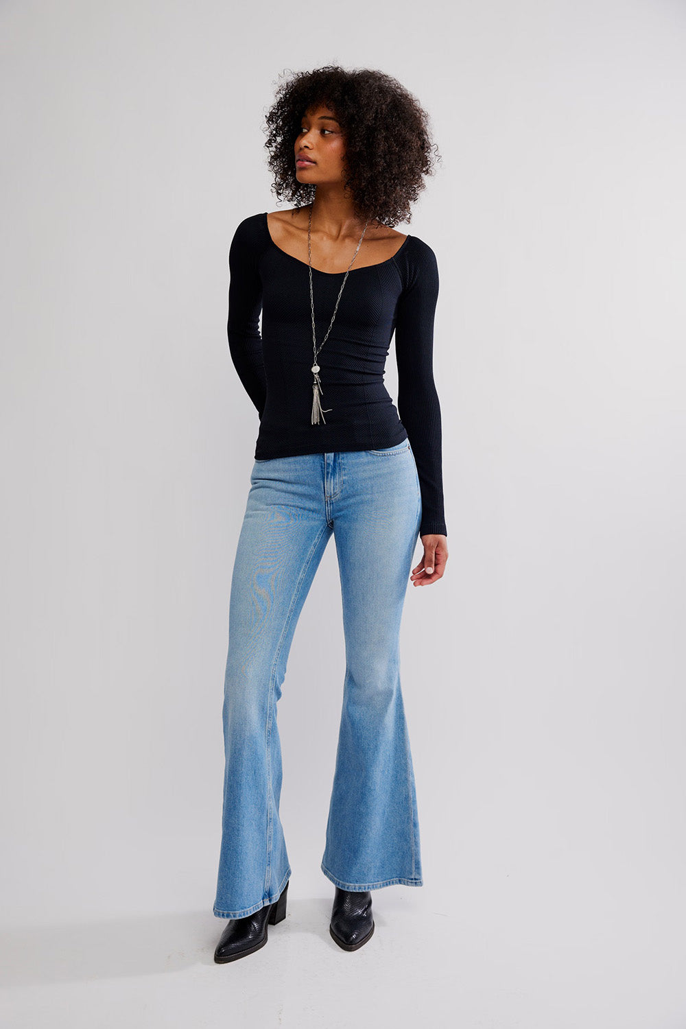 Free People - Sleek Rib Layering - Black