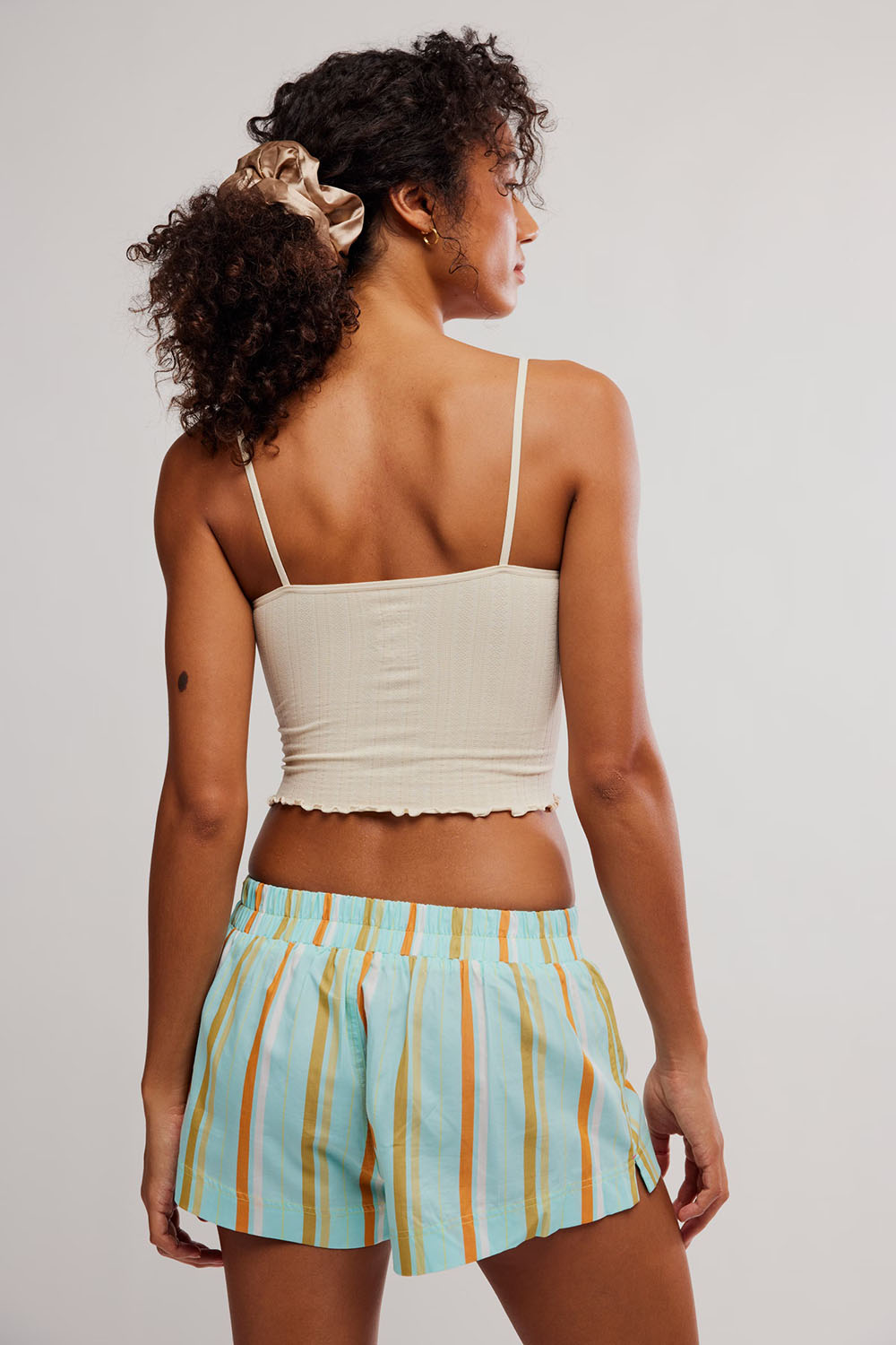 free people snap into it henley crop pearled ivory back