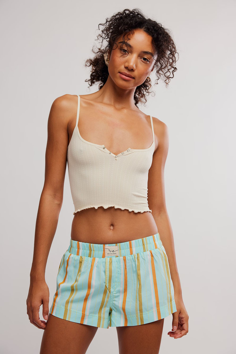 free people snap into it henley crop pearled ivory front