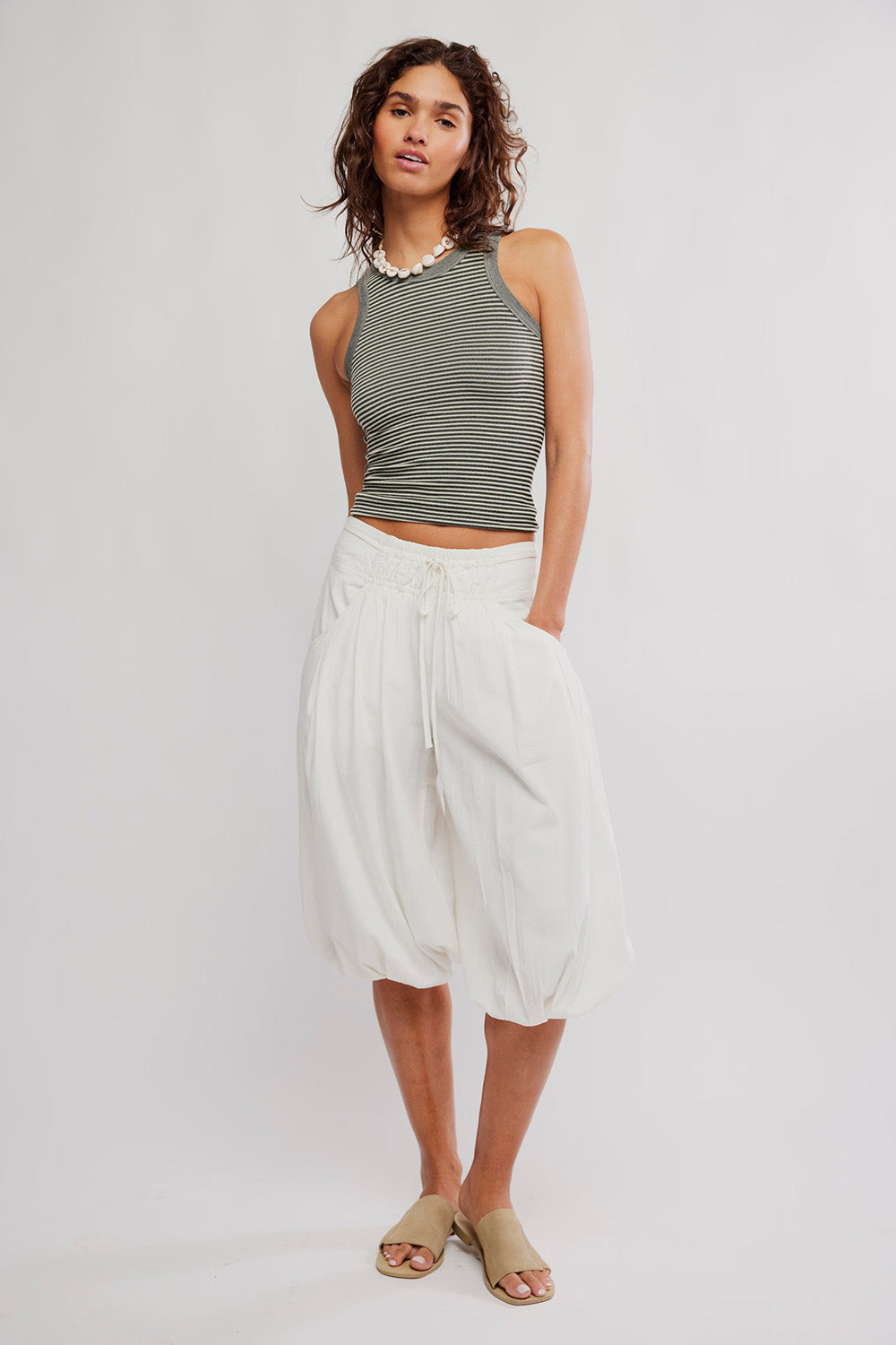 free people so soft seamless tank black white