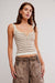 free people striped simply soft cami canyon sunset combo front