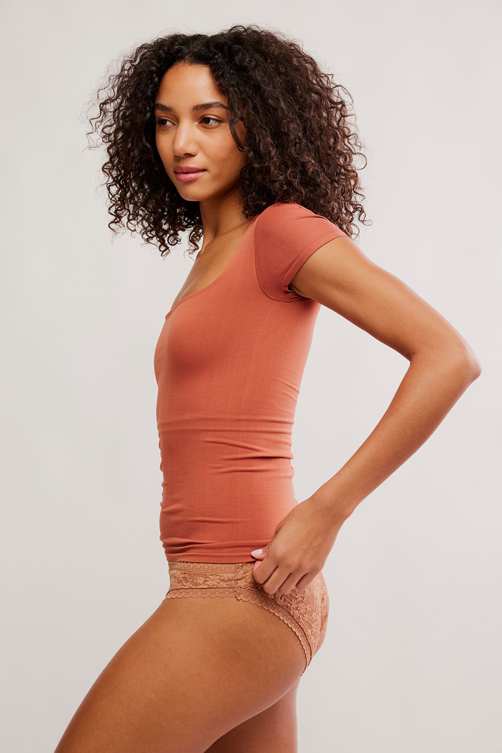 free people sunfade clean lines baby tee canyon sunset side