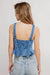 free people sunfaded denim top steel blue back