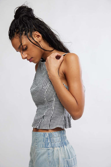 free people sunfaded top black and white combo side