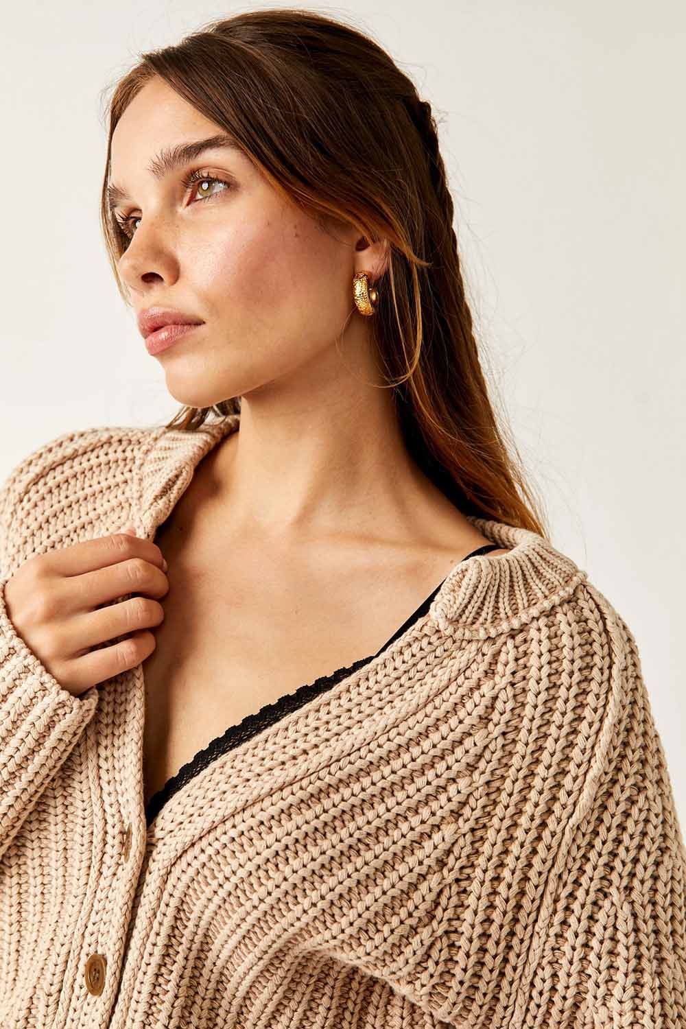 free people sweet nothing cardi sandcastle detail