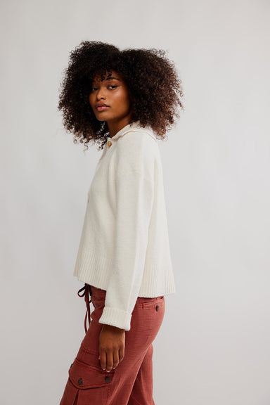 Free People - Trading Up Polo - Ivory - Side