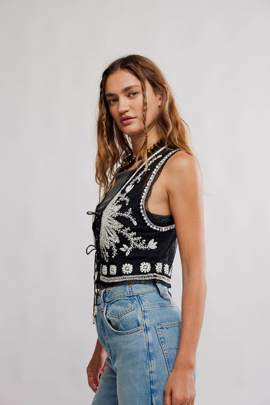Free People - Under the Sun Vest - Black - Side