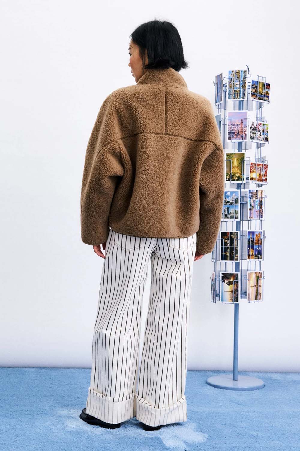 FRNCH Cauldron Reversible Coat in Camel — Back view