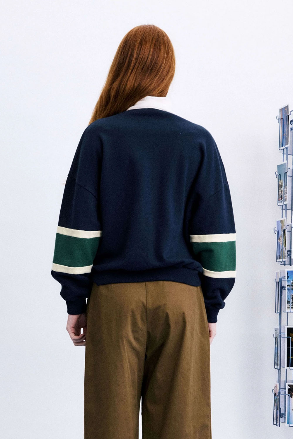 FRNCH Exmoor Sweatshirt in Bleu Marine — Back view
