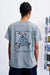 FRNCH Globetrotter T-Shirt in Gris — Back view