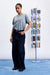 FRNCH Globetrotter T-Shirt in Gris — Full-body view
