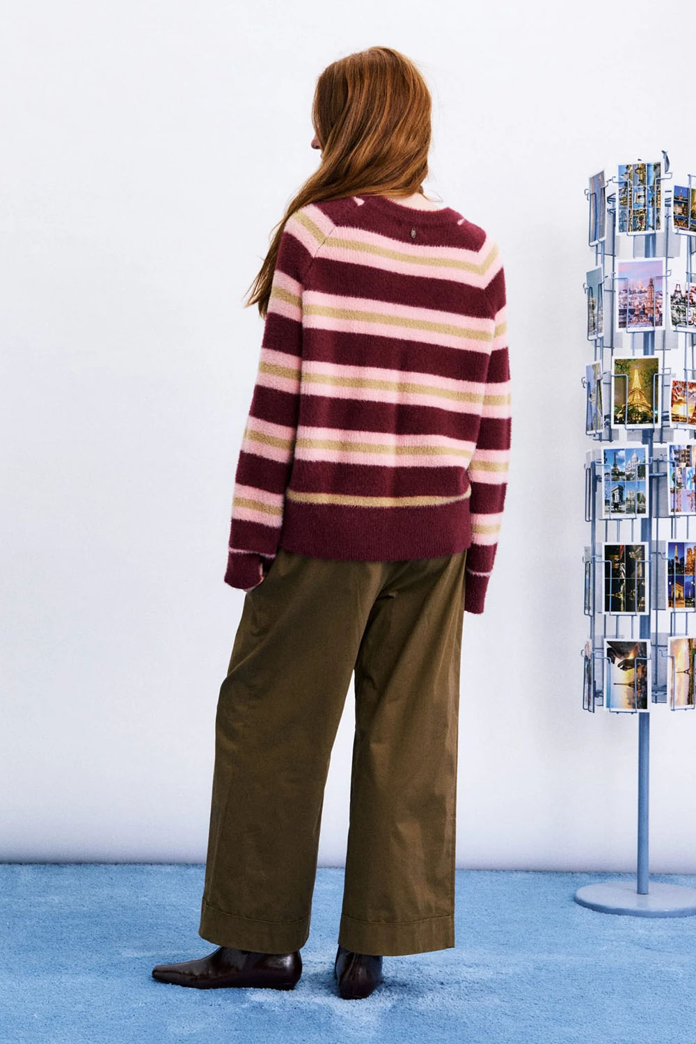 FRNCH Nara Sweater in Bordeaux — Back view