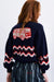 FRNCH Roadtrip Cardigan in Bleu Marine — Back view