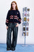 FRNCH Roadtrip Cardigan in Bleu Marine — Full-body view
