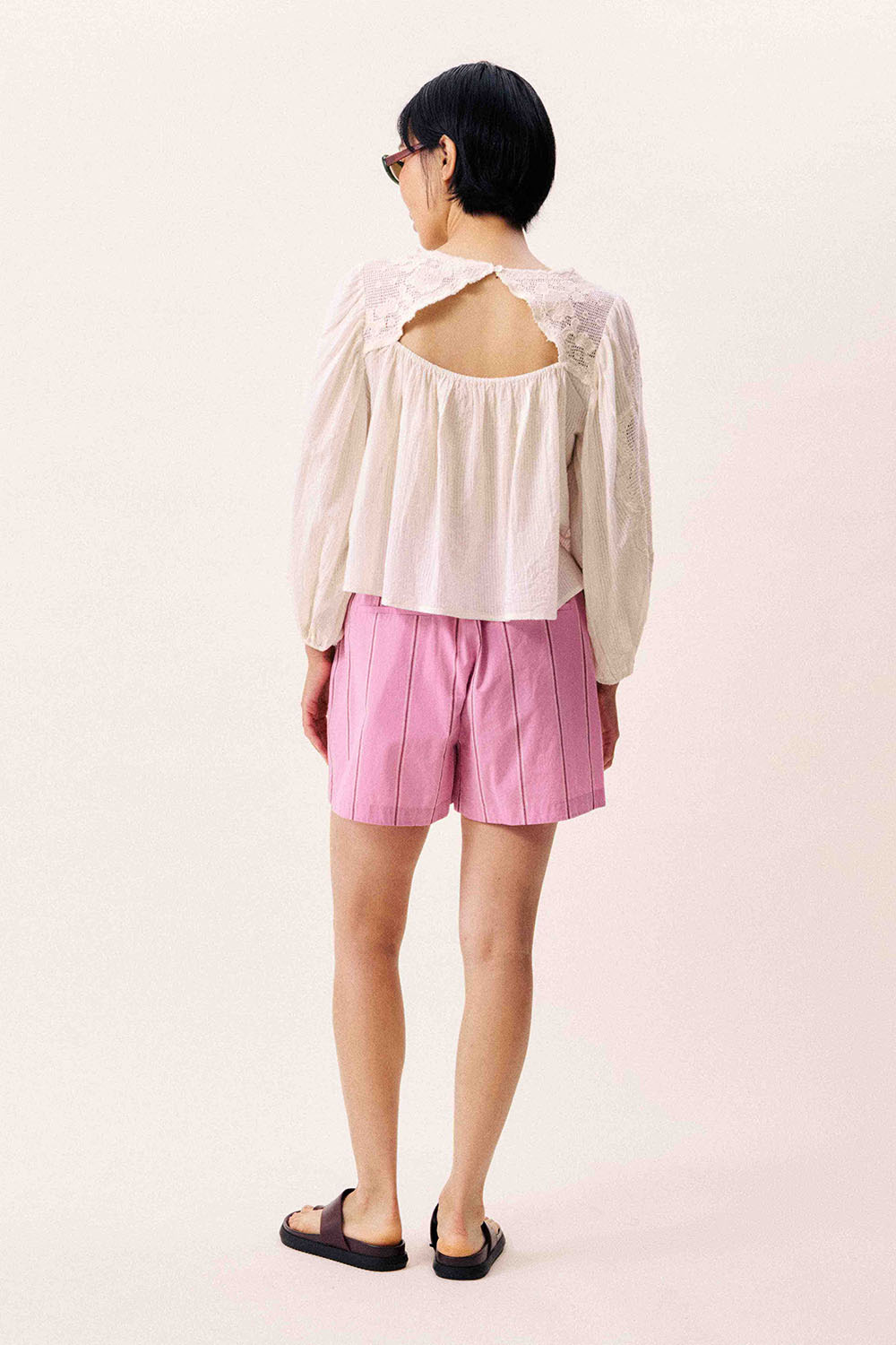 frnch acaste blouse creme back