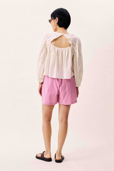frnch acaste blouse creme back