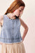 frnch aqualina top bleu jean detail