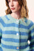 frnch azur cardigan bleu azur detail