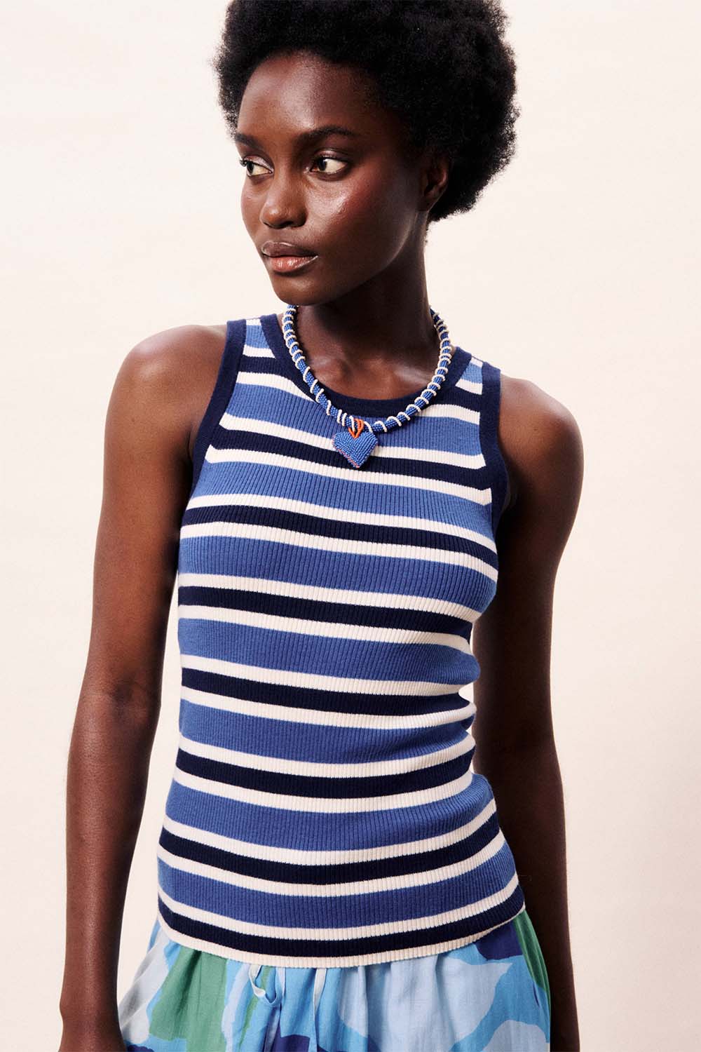 frnch ceruleen top bleu marine