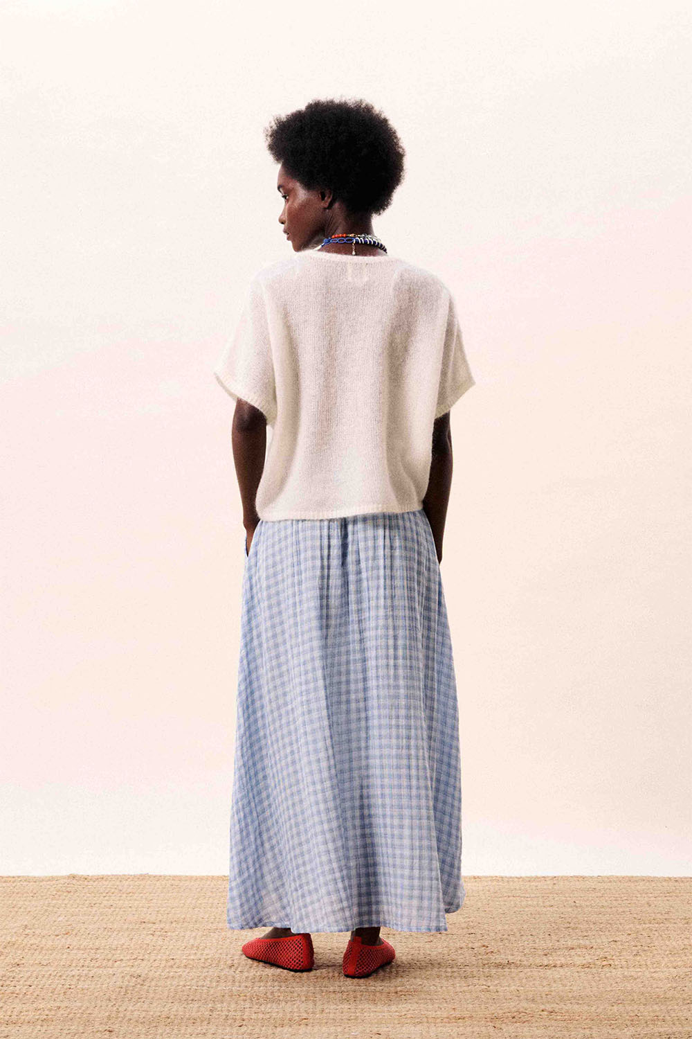 frnch cobalt skirt bleu clair back