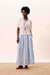 frnch cobalt skirt bleu clair front