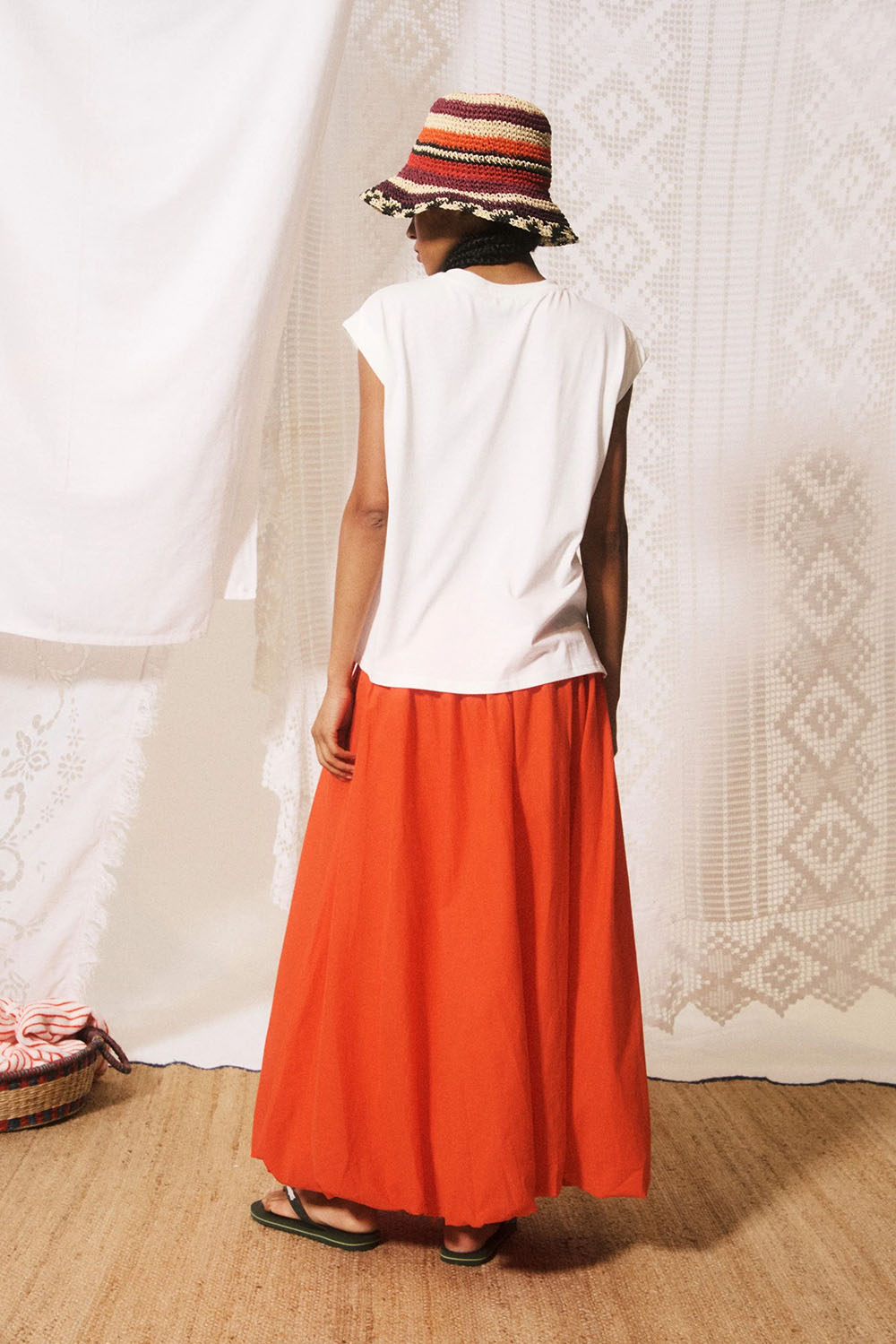 frnch costabile skirt corail back