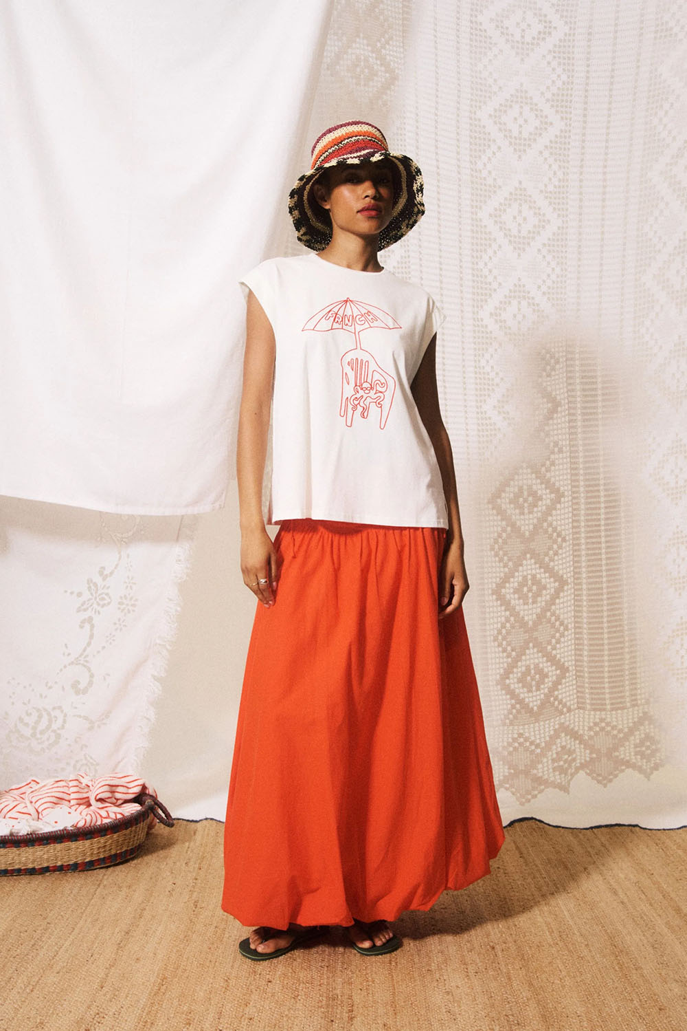 frnch costabile skirt corail front