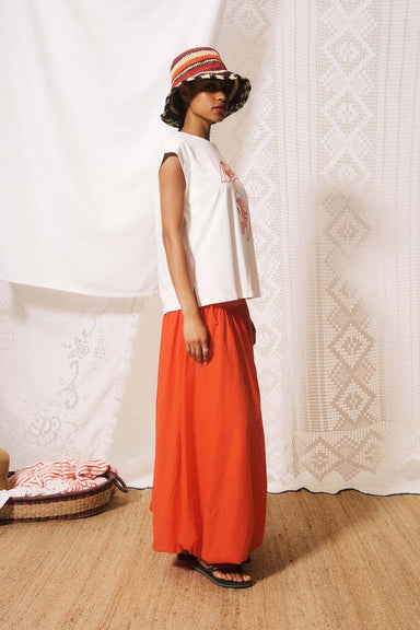 frnch costabile skirt corail side