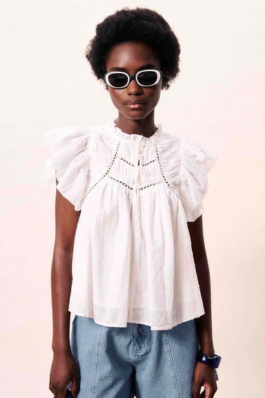 frnch detiana top blanc