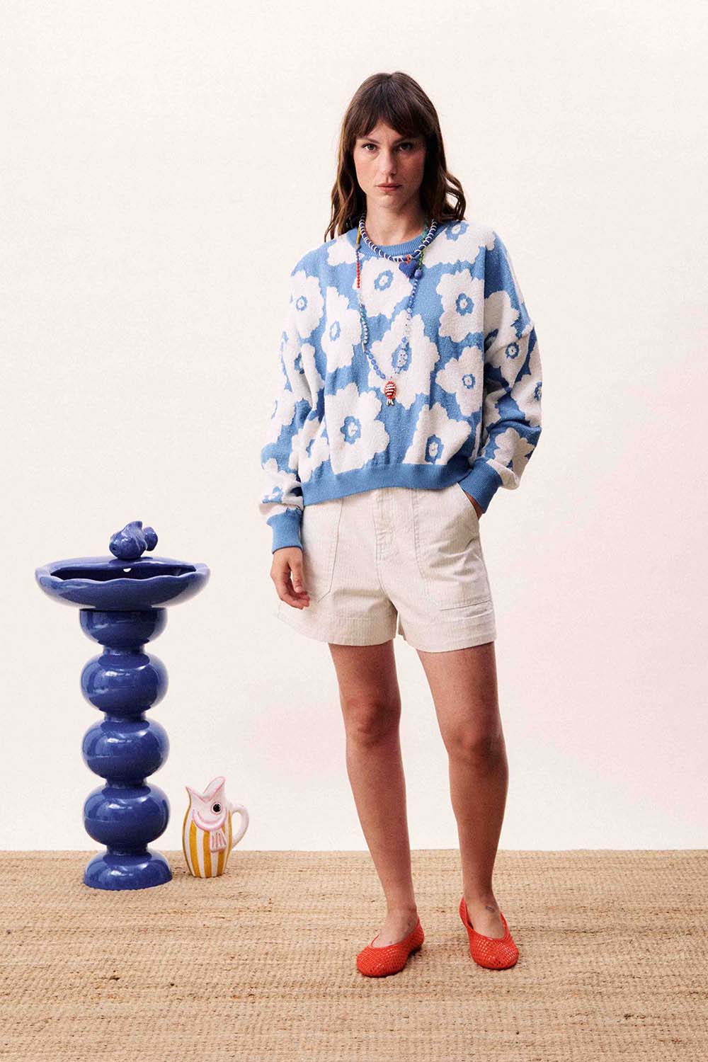 frnch dulse cardigan bleu jean front