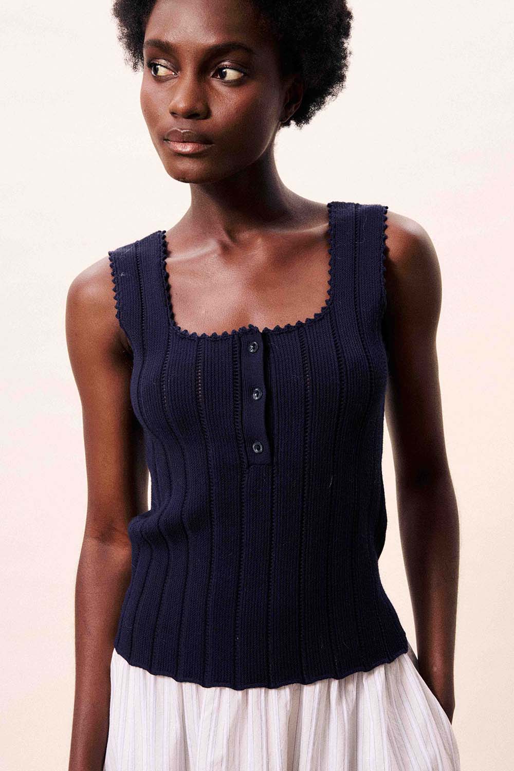 frnch dundee top bleu marine