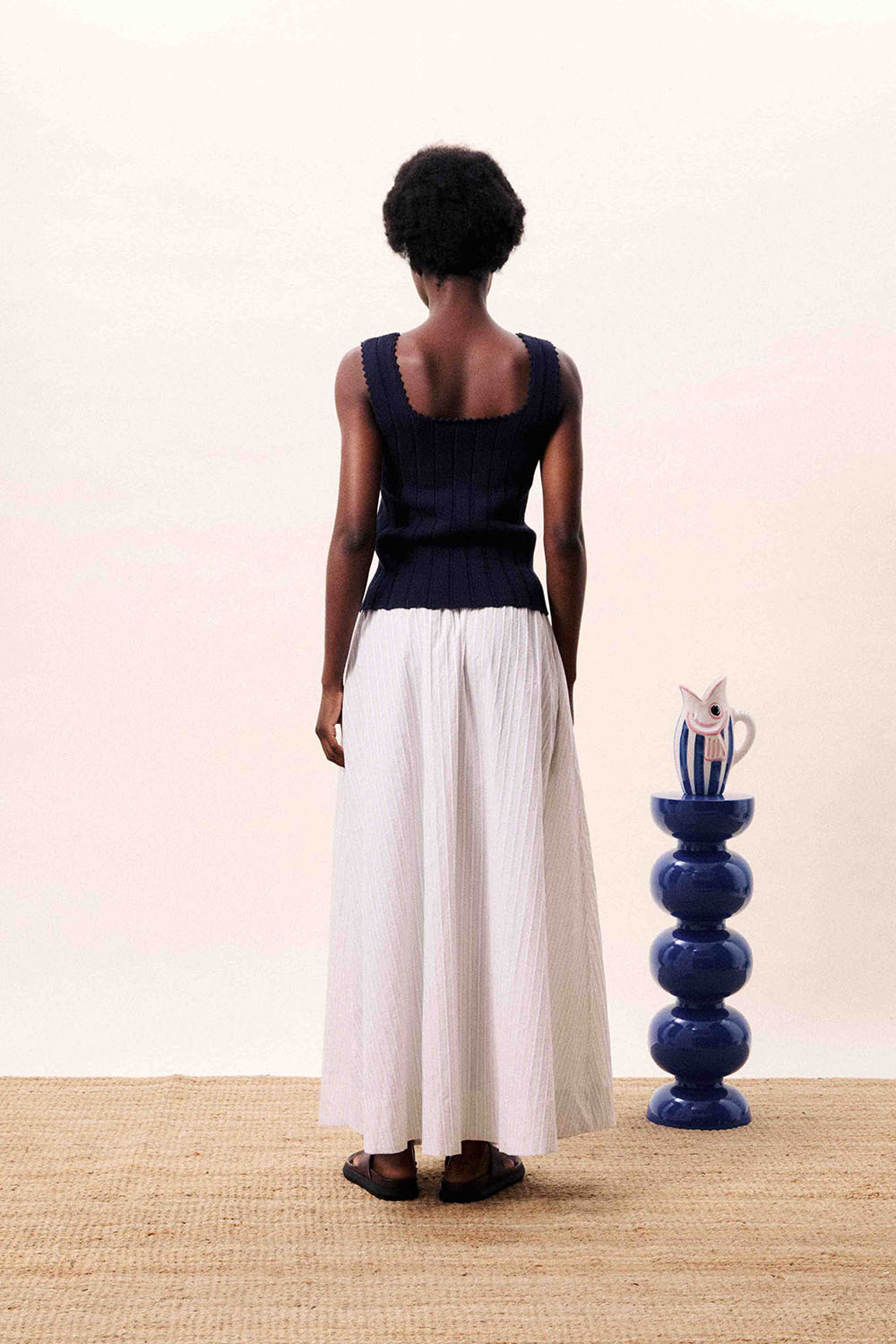 frnch dundee top bleu marine back