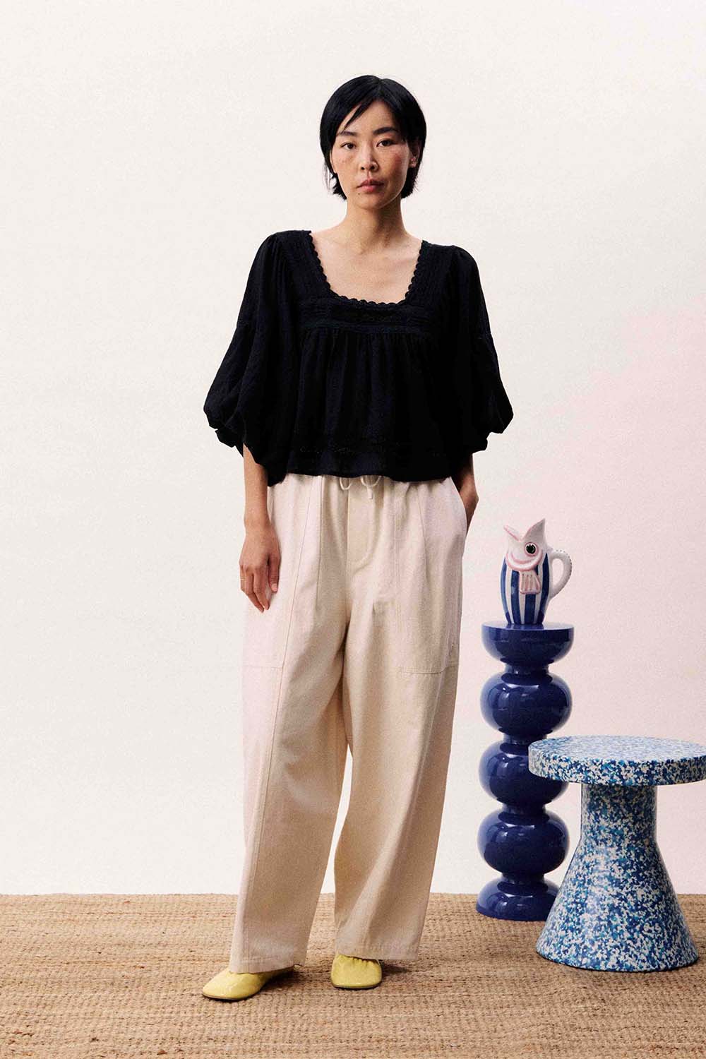 frnch fluvia blouse noir front