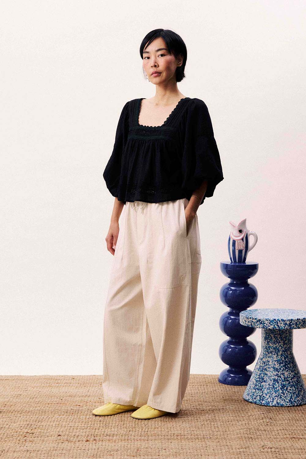 frnch fluvia blouse noir profile