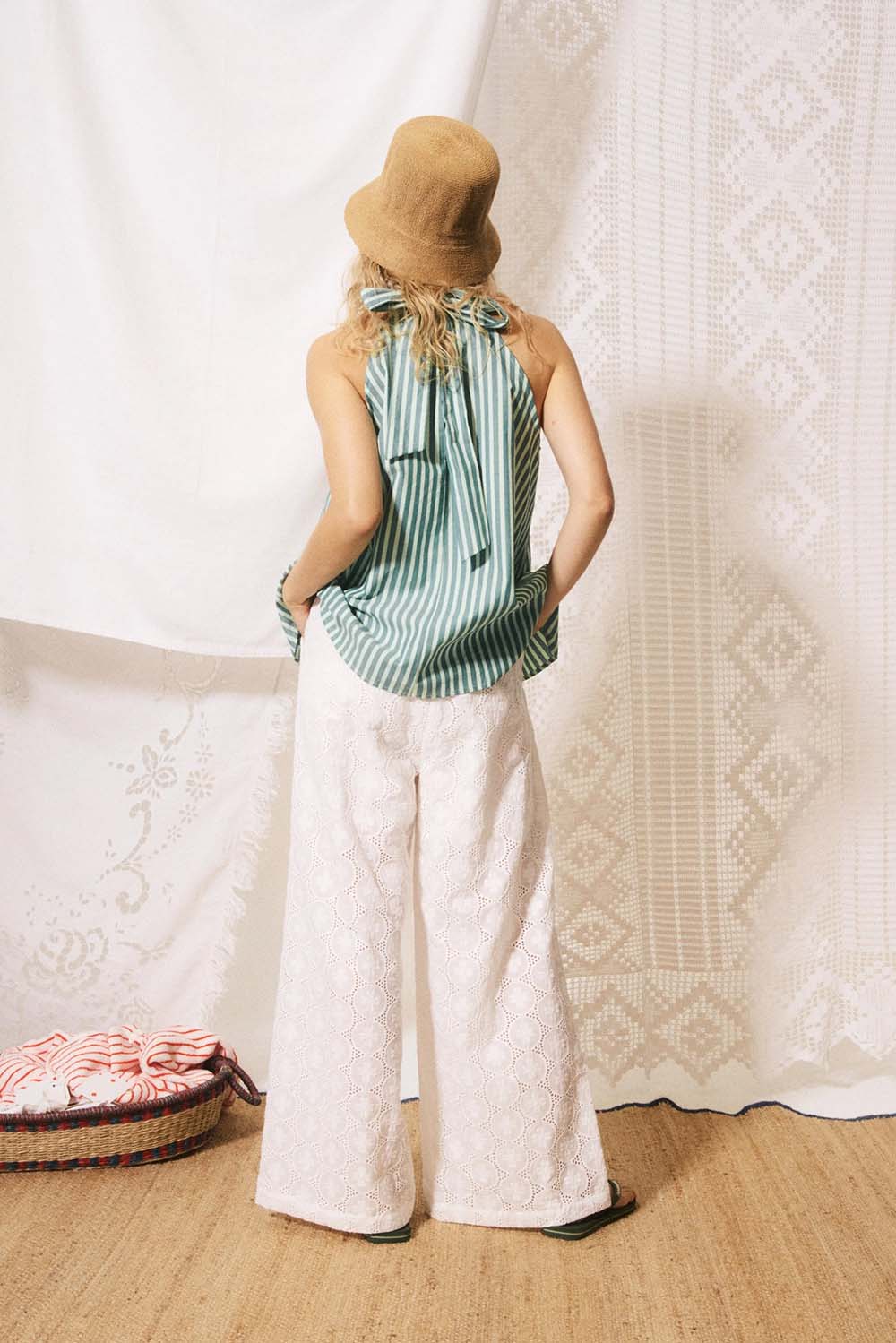 frnch francesco pio pant blanc back