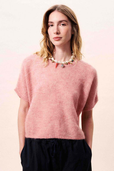 frnch gocta pullover rose pale