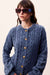 frnch janet cardigan bleu jean detail