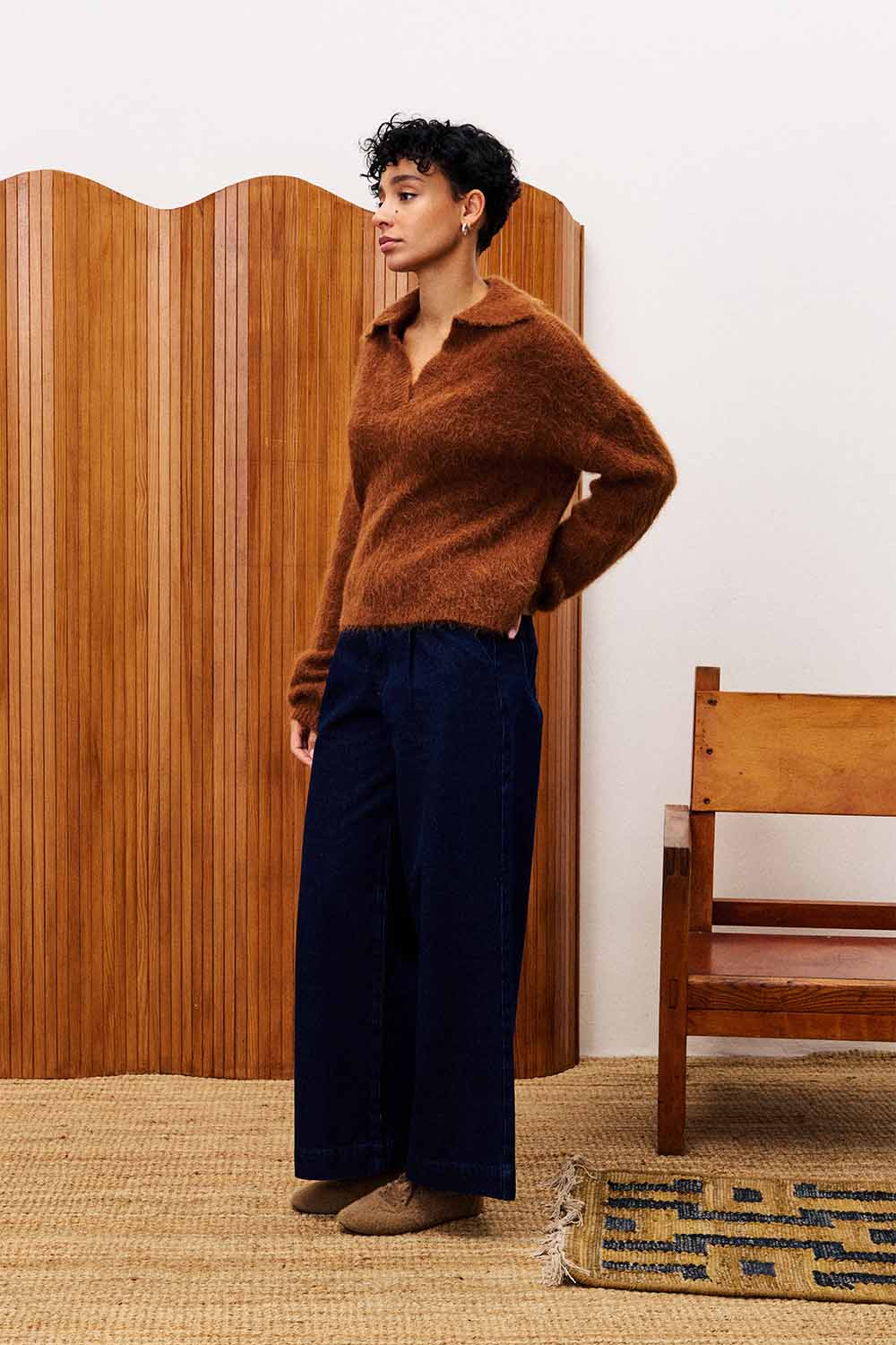 FRNCH - Josse Sweater - Marron Glace - Side