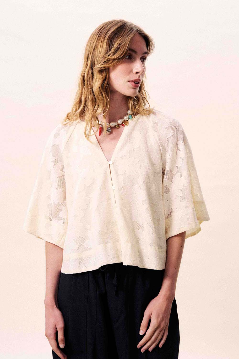 frnch maresias top creme