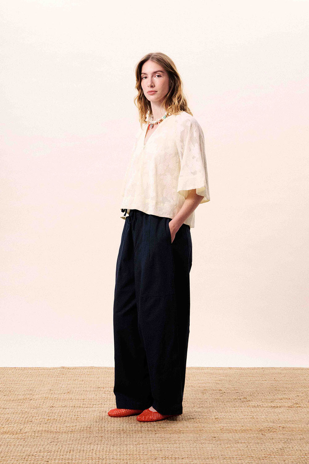 frnch maresias top creme side