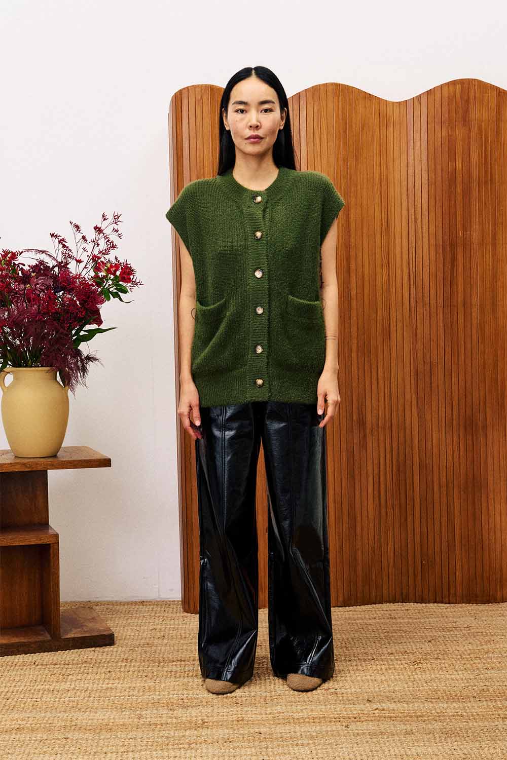 FRNCH - Matcha Vest - Vert Mousse - Front