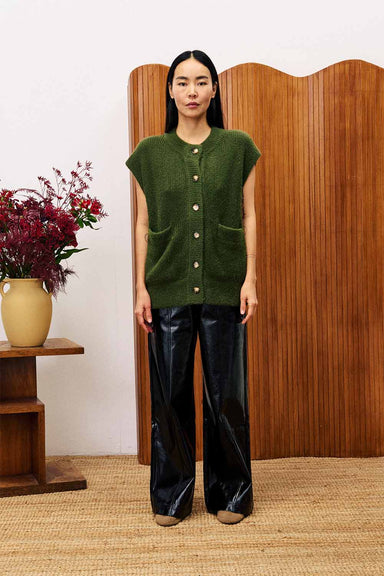 FRNCH - Matcha Vest - Vert Mousse - Front