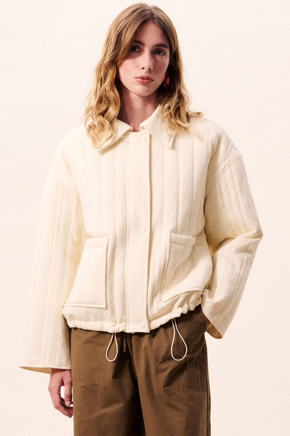 frnch niara coat creme front