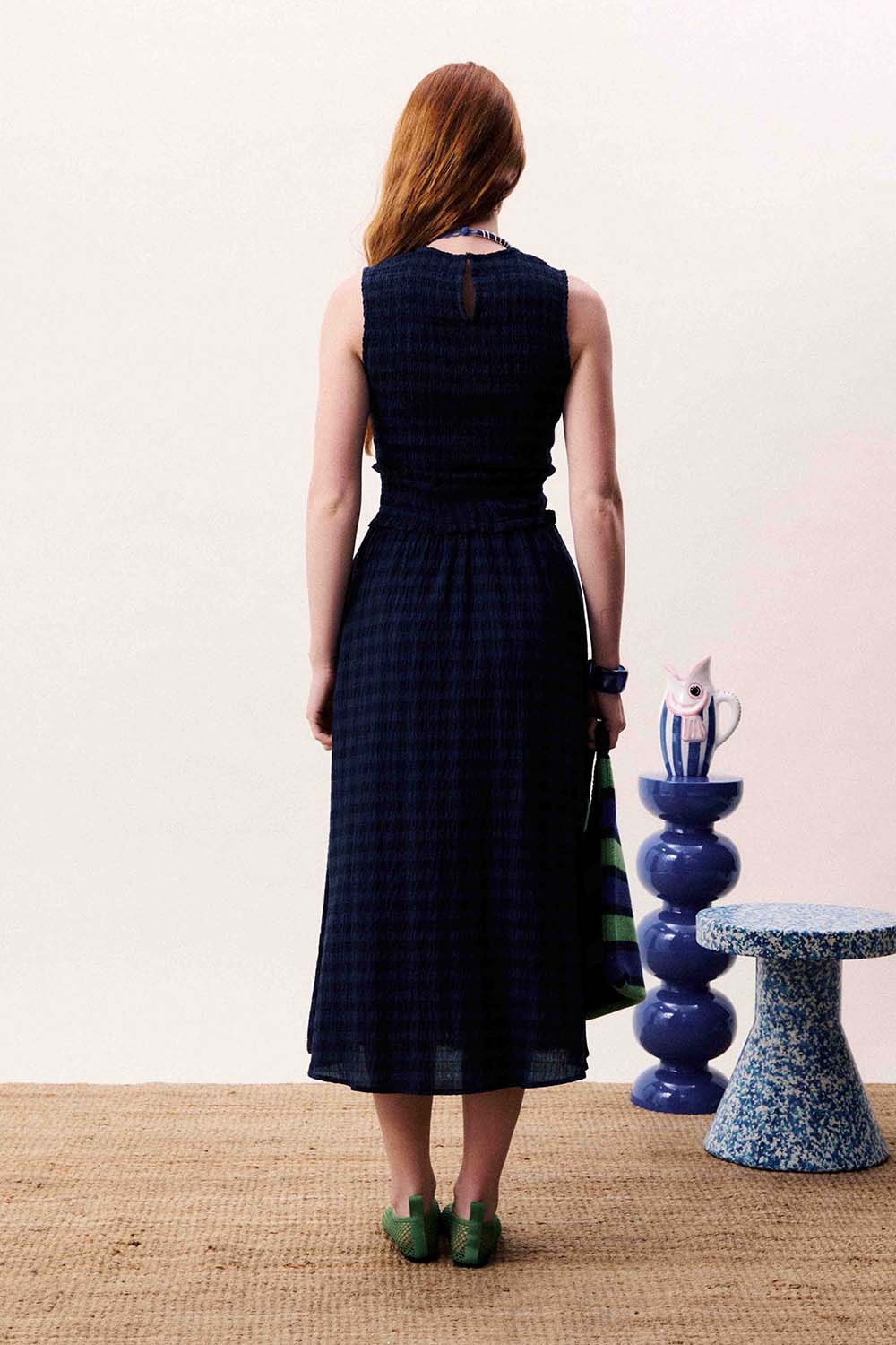 frnch saquarema dress bleu marine back
