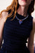 frnch saquarema dress bleu marine detail